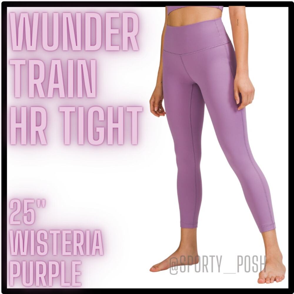 NWT Wisteria Purple lululemon Wunder Train HR Tight 25" *Lux